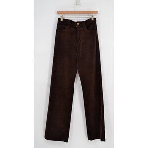 Issue Twelve Chia Corduroy Trouser Pants Straight Leg High Rise Brown Women's 26